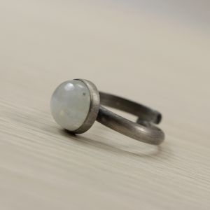 kamień księżycowy, srebro, pierścionek, srebrny pierścionek, pierścionek z kamieniem księżycowym, pierścionek regulowany, biżuteria srebrna, biżuteria autorska, chileart